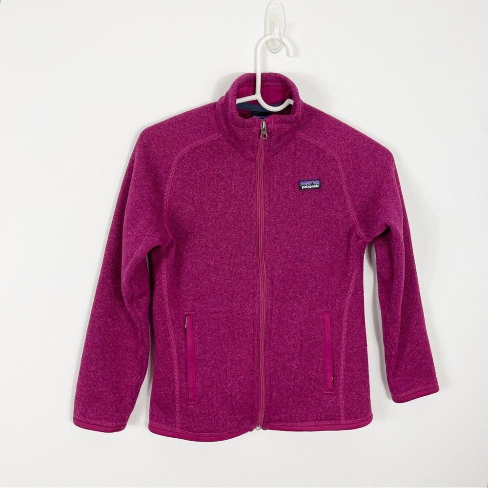 Patagonia Kids Fleece Jacket in Magenta Pink